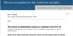 "The Sense of Distributive Justice in Children from 6 to 10. Equality Predominates but Sharing Norms are Different Depending on School Performance"