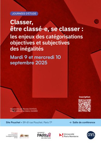 10 septembre 2025, Marta VELJKOVIC intervient dans le Colloque du Cresppa : « Classer, être classé·e, se classer ». Les enjeux des catégorisations objectives et subjectives des inégalités