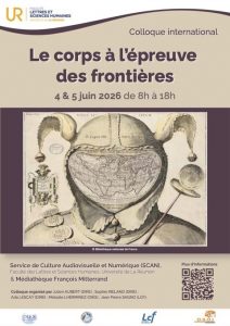4 et 5 juin 2026, Salom&eacute; HOARAU participe au colloque international &laquo; Le corps &agrave; l'&eacute;preuve des fronti&egrave;res &raquo;, organis&eacute; &agrave; l'Universit&eacute; de La R&eacute;union.