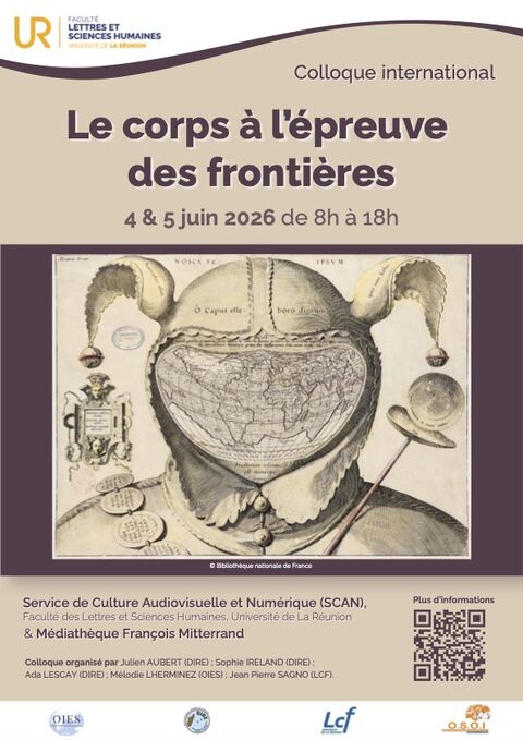 4 et 5 juin 2026, Salom&eacute; HOARAU participe au colloque international &laquo; Le corps &agrave; l'&eacute;preuve des fronti&egrave;res &raquo;, organis&eacute; &agrave; l'Universit&eacute; de La R&eacute;union.